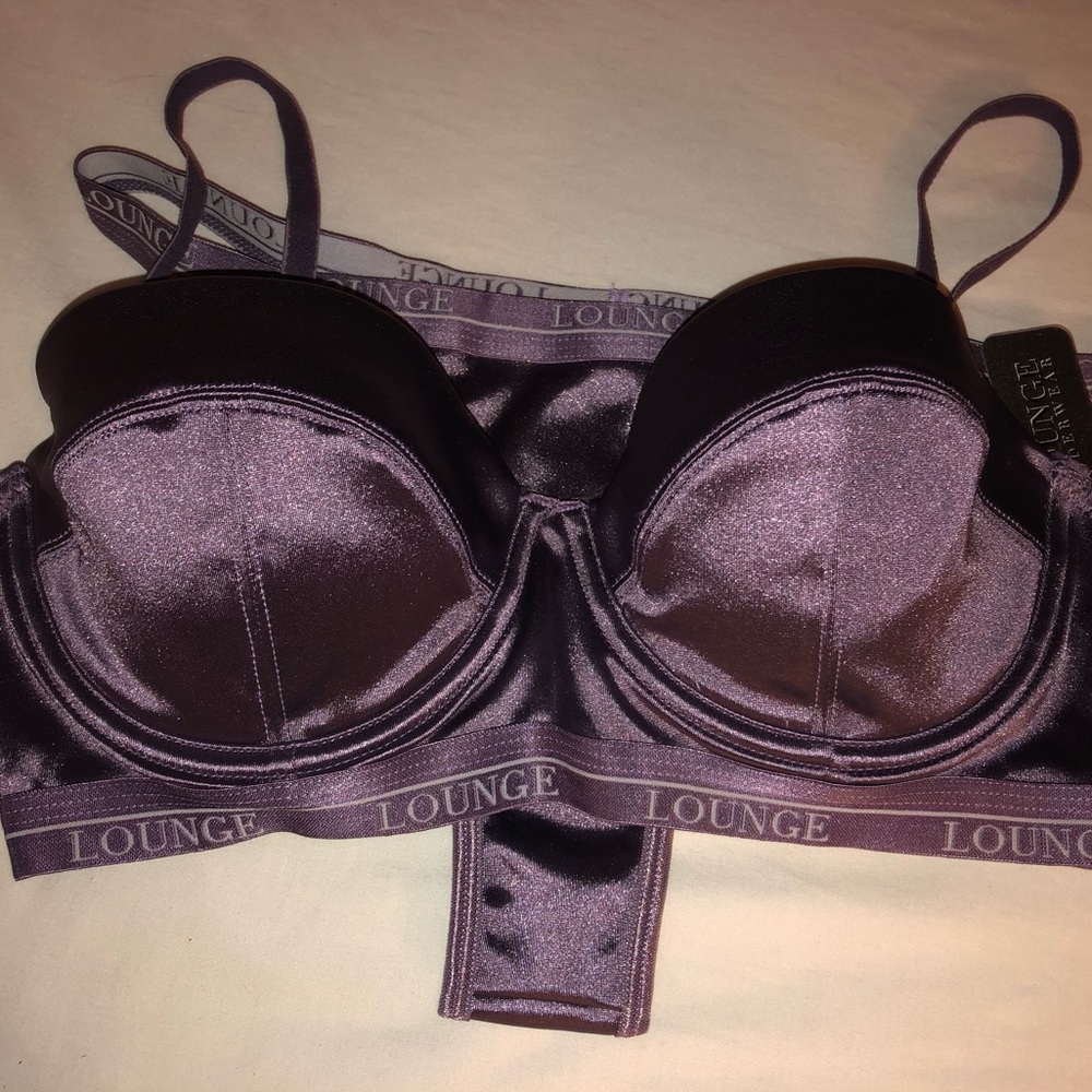 Purple balconette and pantie set
